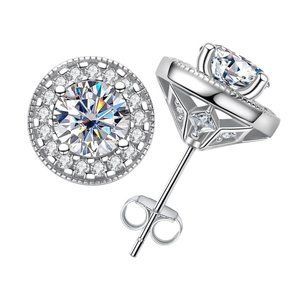 Certified 2.4ct. t.w. Diamond Brilliant Cut Halo Stud Earrings